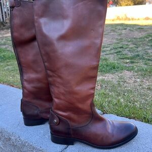 Frye Brown Leather Knee-High Boots